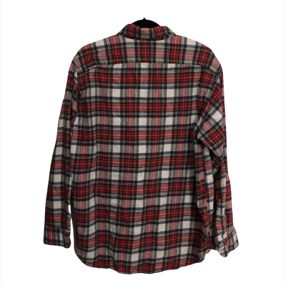 LL Bean Men's Scotch Plaid Flannel Shirt, Traditional Fit, Size Large - Picture 2 of 5